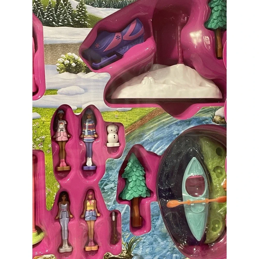 NEW Mini BarbieLand Barbie Convertible DreamCamper Snowmobile & Kayak Playset